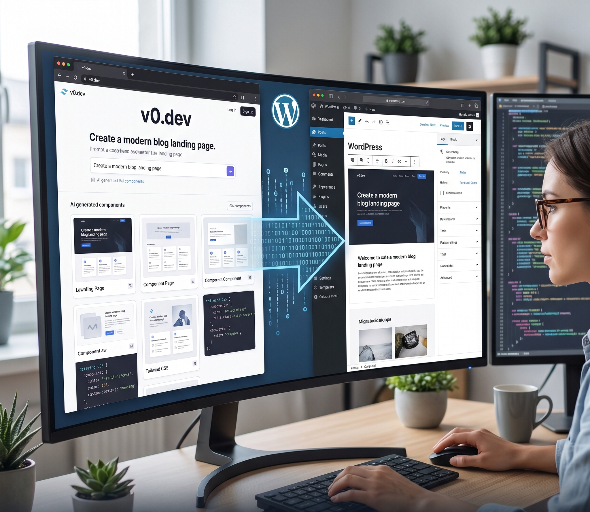 Bespoke v0.dev to WordPress Architecture
